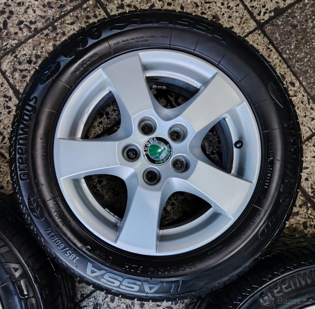 prodám alu kola 6x14 ET43 ,5x100 ,pneu 185/60 R14 - 3