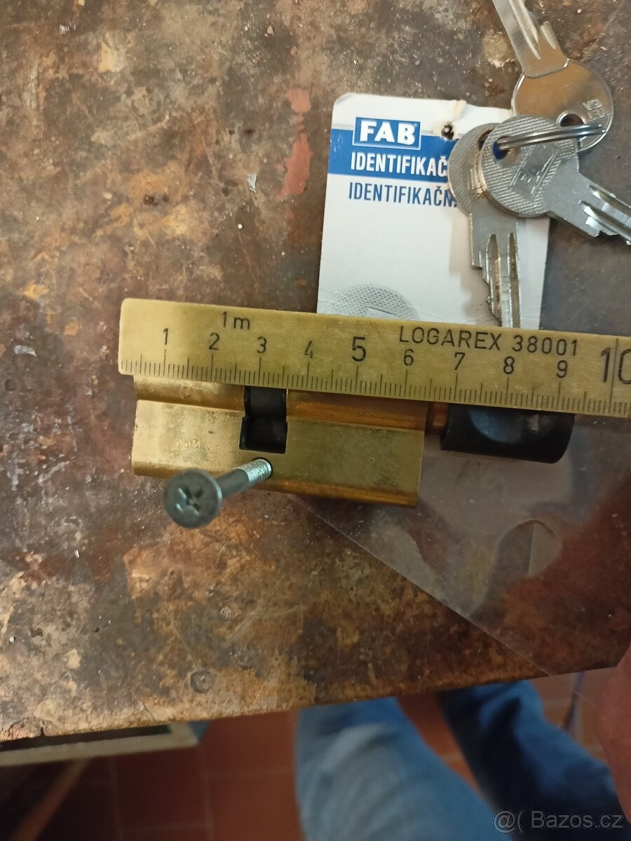 Zámková vložka FAB 30/35 s knoflíkem - 4 klíče - 3