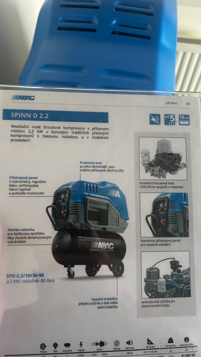 Šroubový kompresor Abac 2,2 kW - 3