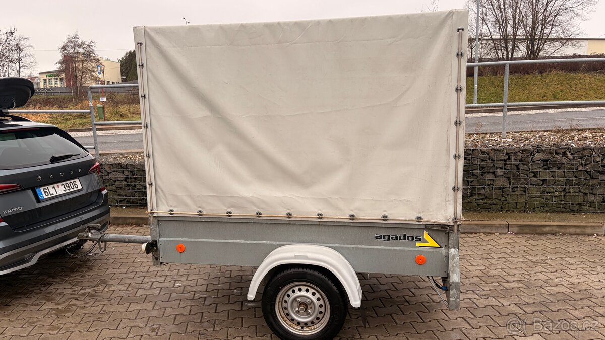 Přívěsný vozík Agados s plachtou 1.Majitel STK:12/2029 DPH - 3