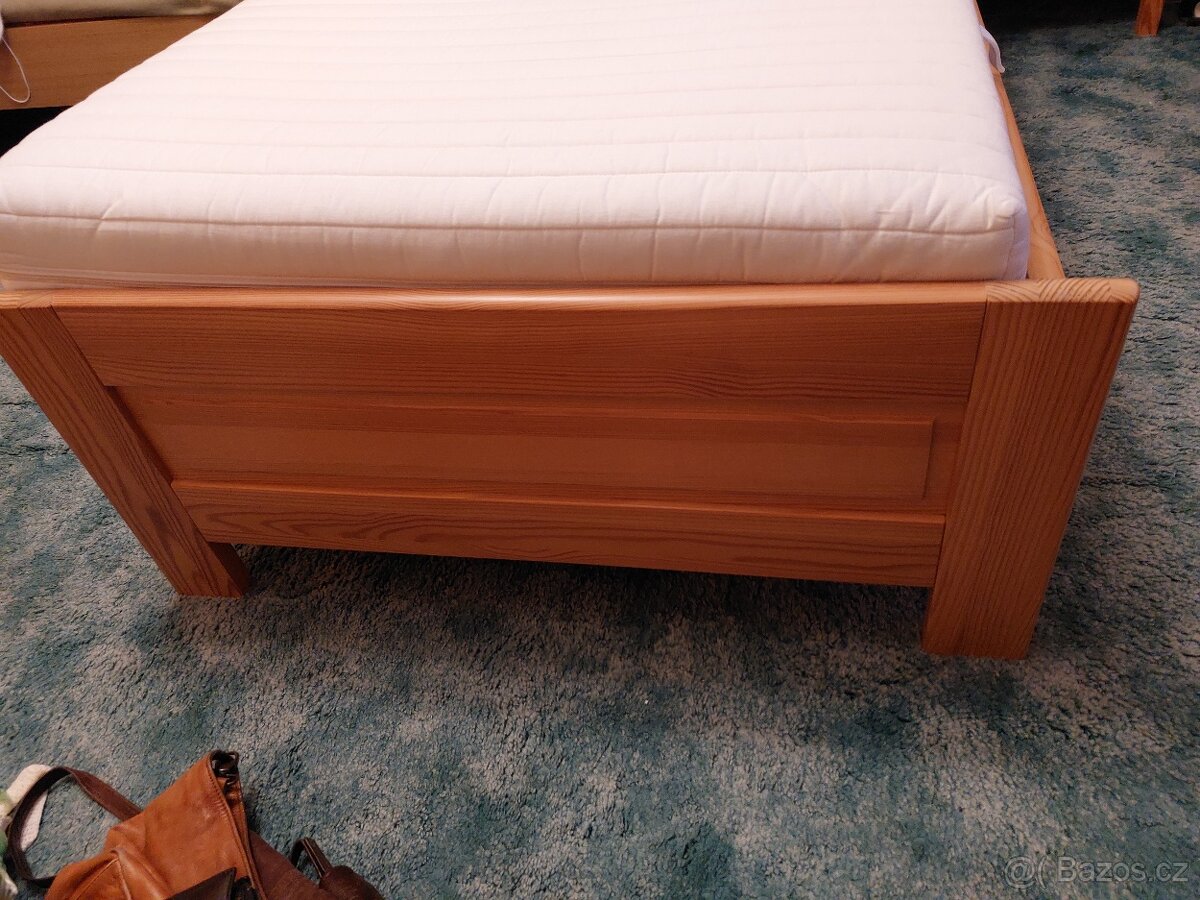 Postel masiv borovice, matrace a rošt - 3