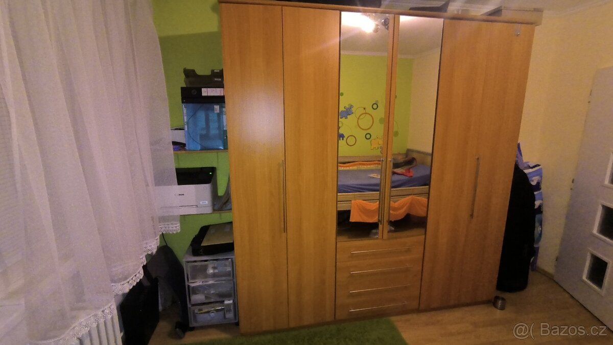 Velká 3dílná skříň dekor dřeva (buk) - 3