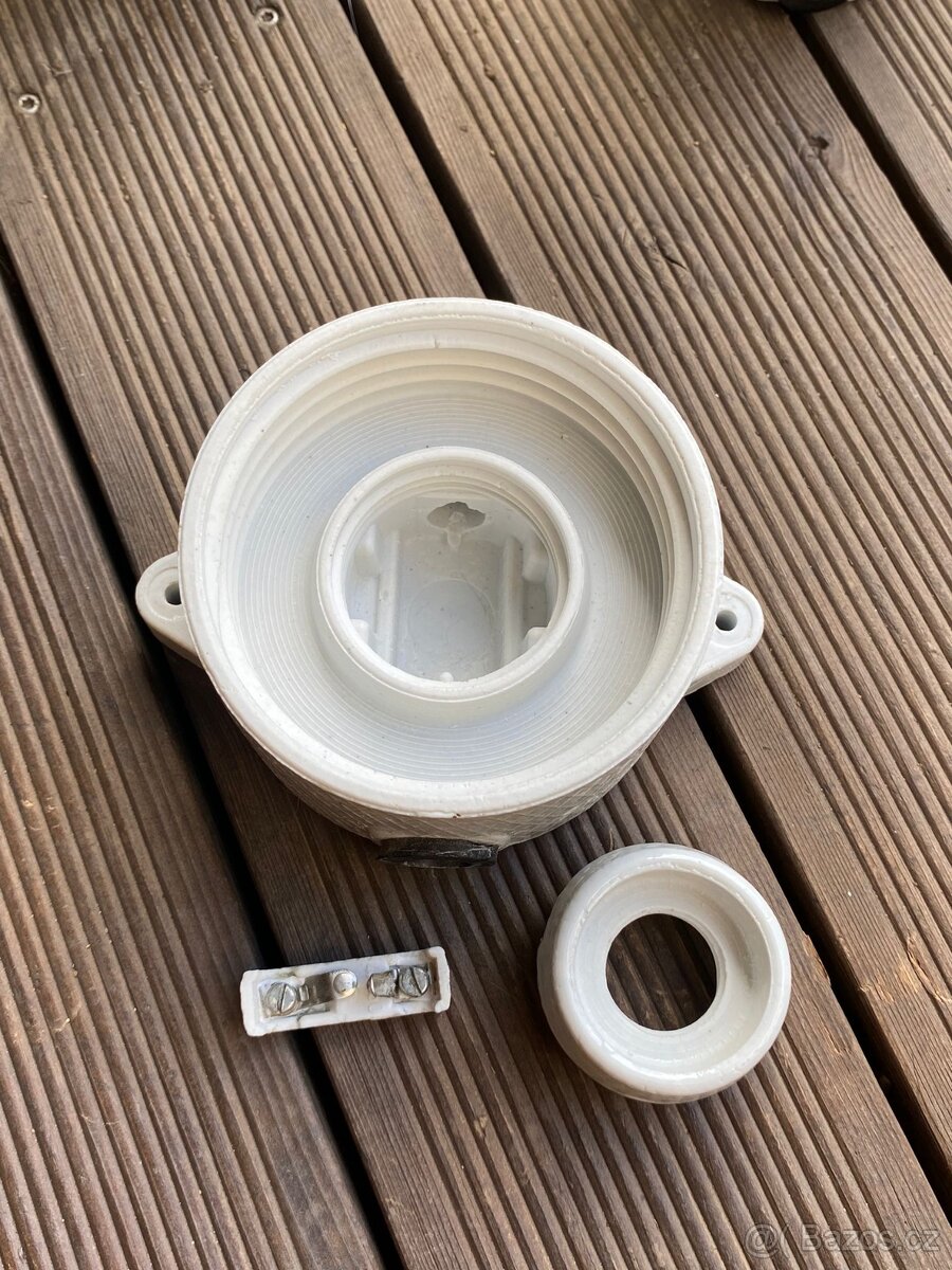 Retro porcelánové svietidlá DDR bublinkové & kryštál. - 3