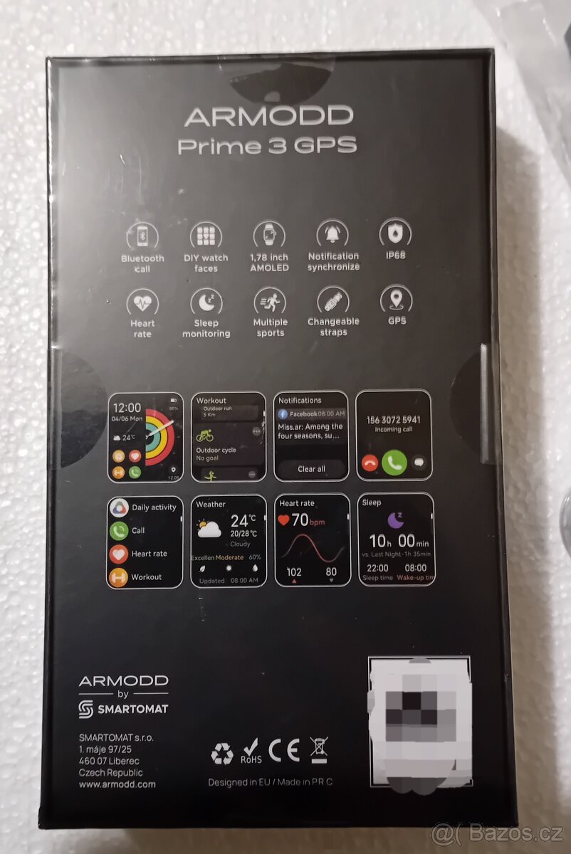 Chytré hodinky ARMODD Prime 3 GPS zlaté NOVÉ - 3