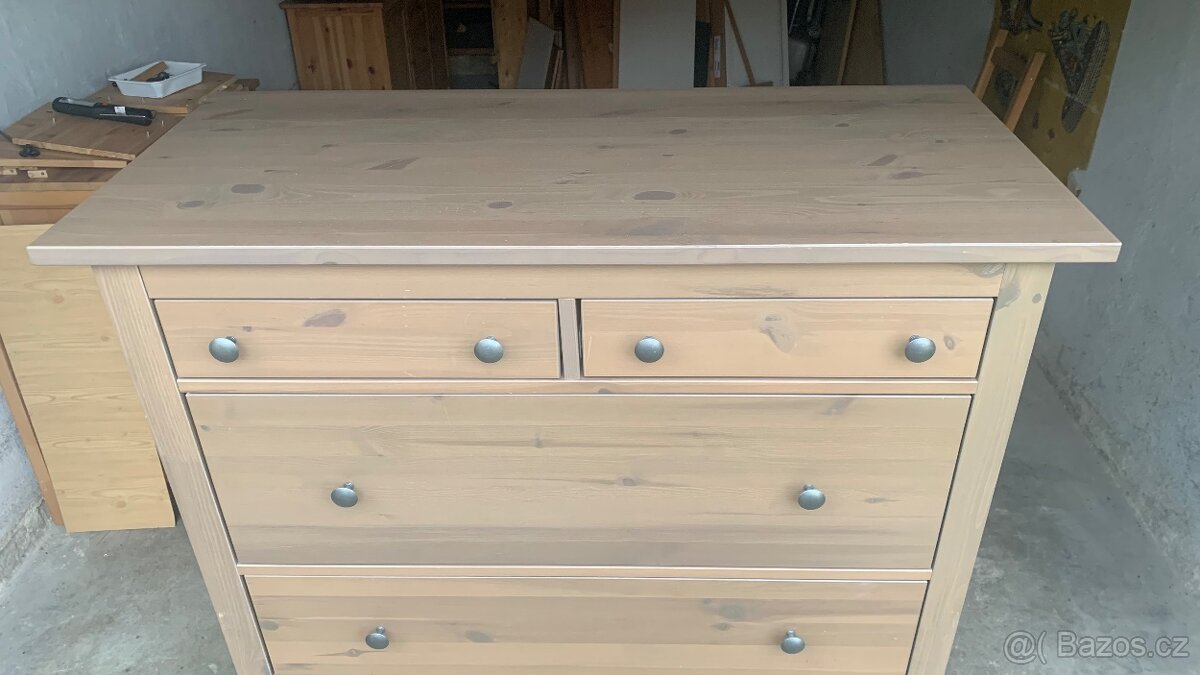 Ikea Hemnes komoda 6š masiv šedé mořidlo Leksvik - 3