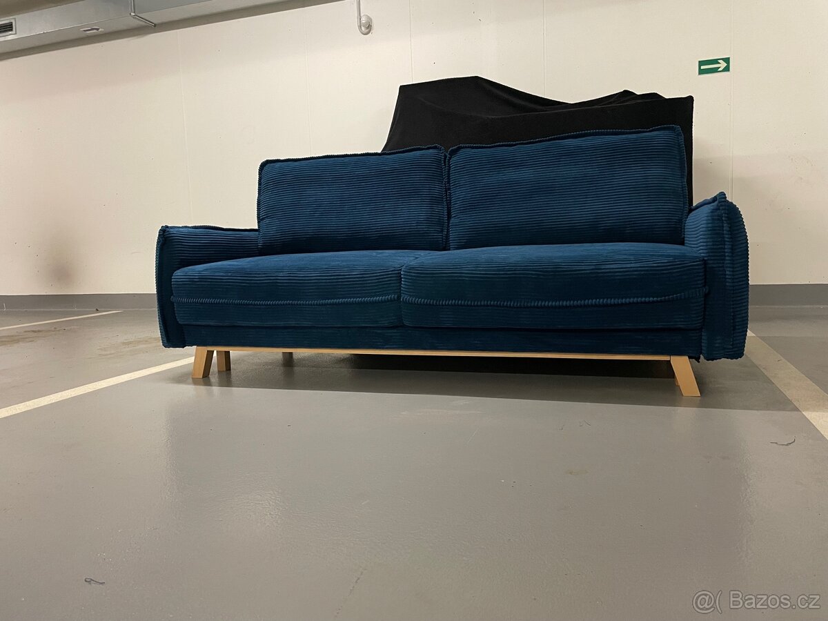 Rozkládací manšestrová pohovka Tori - 3