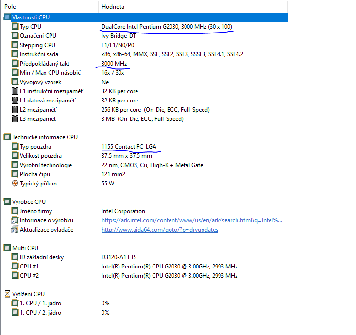 Intel Pentium G2030 - 3