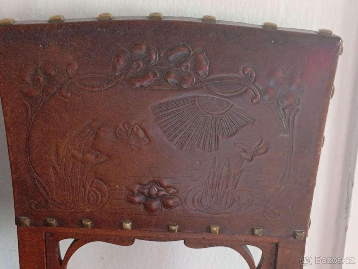 Starožitný stůl + 5 židlí, 2 stoličky - 3