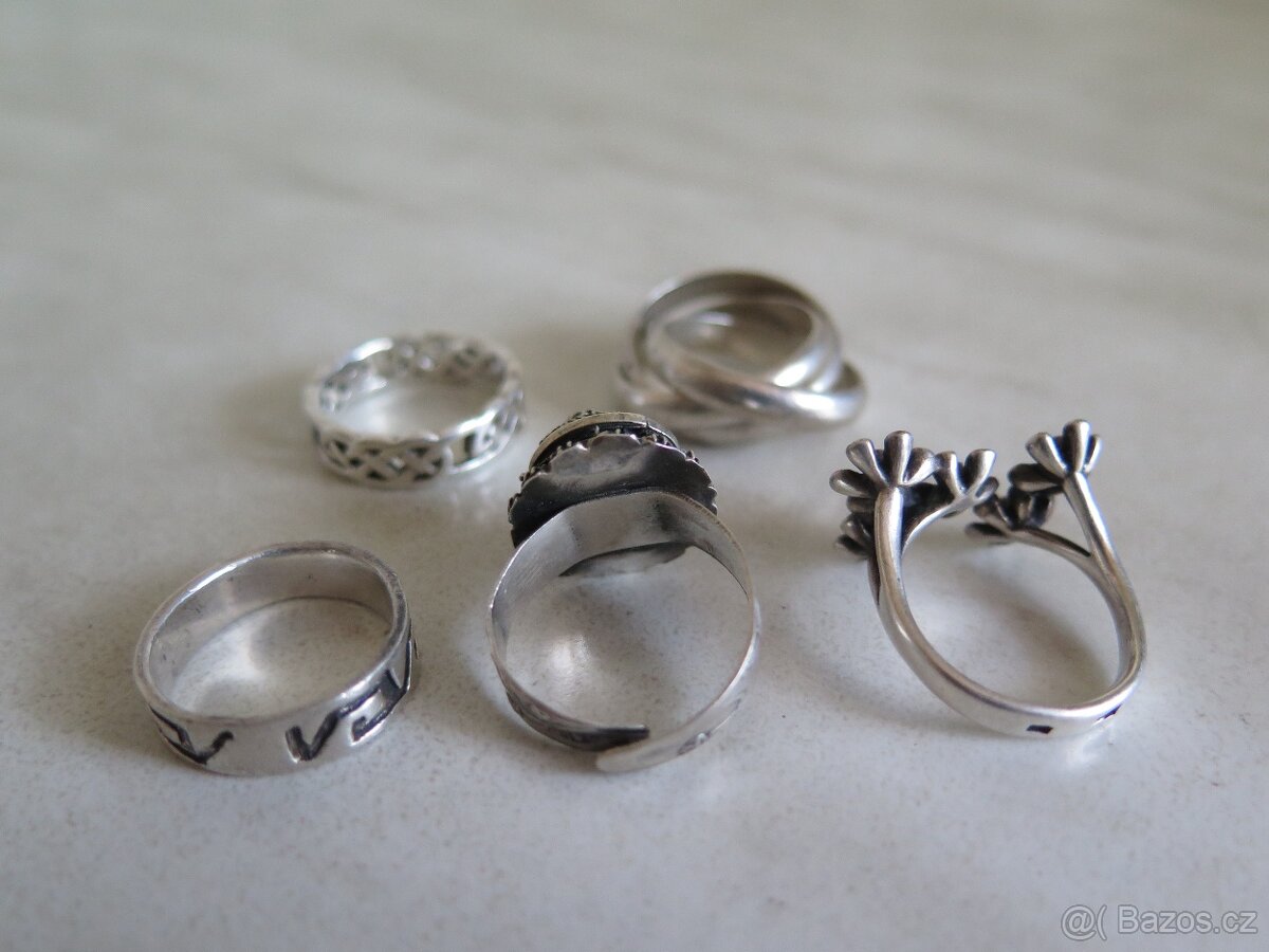 Stříbrné prsteny - 3