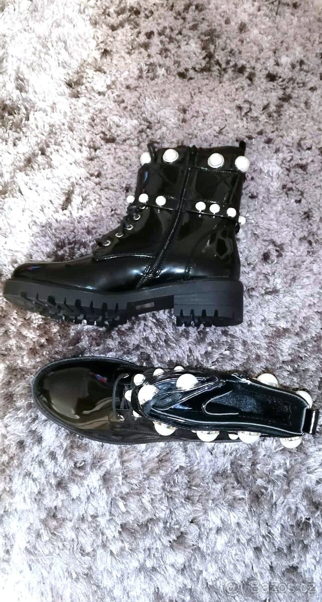 nové kotníkové workery, polokozačky, vel. 38 a 40 - 3