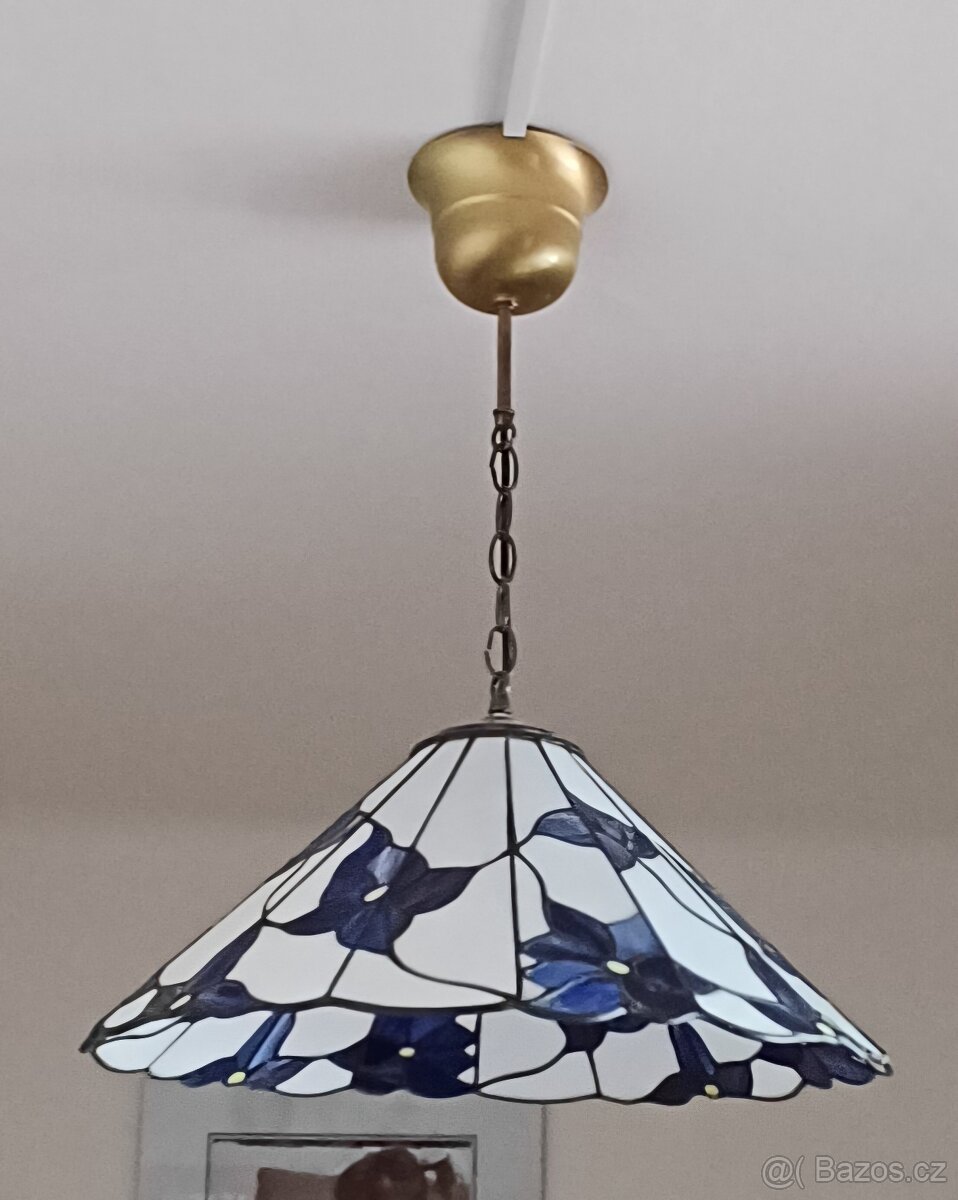 Krásný vitrážový lustr - 3