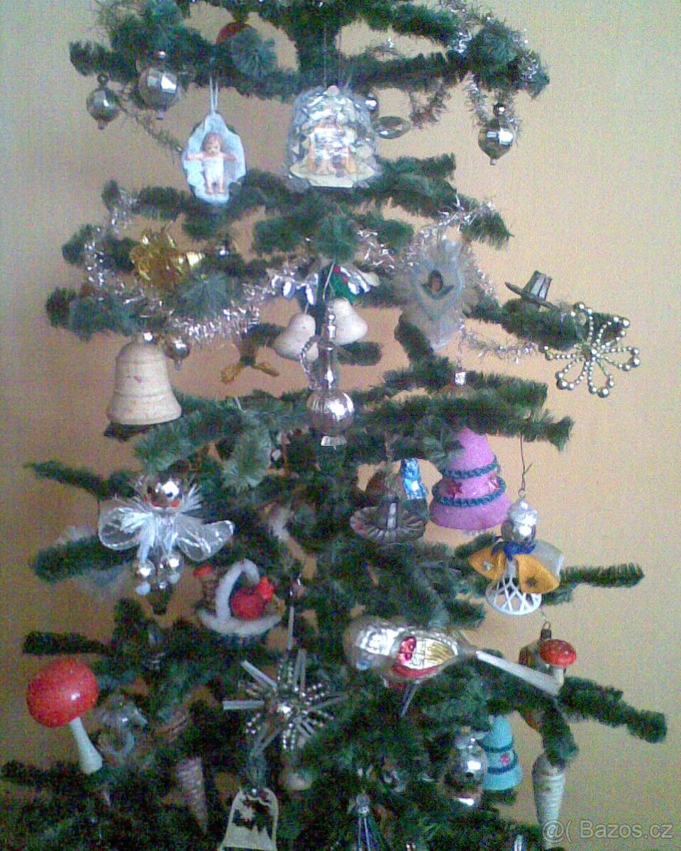 Retro Vánoční ozdobený stromeček - 3
