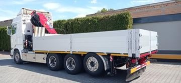 Scania R 580 V8 - 8x4 – Valník + HR-HMF 3220 K7 – EURO 6 - 3