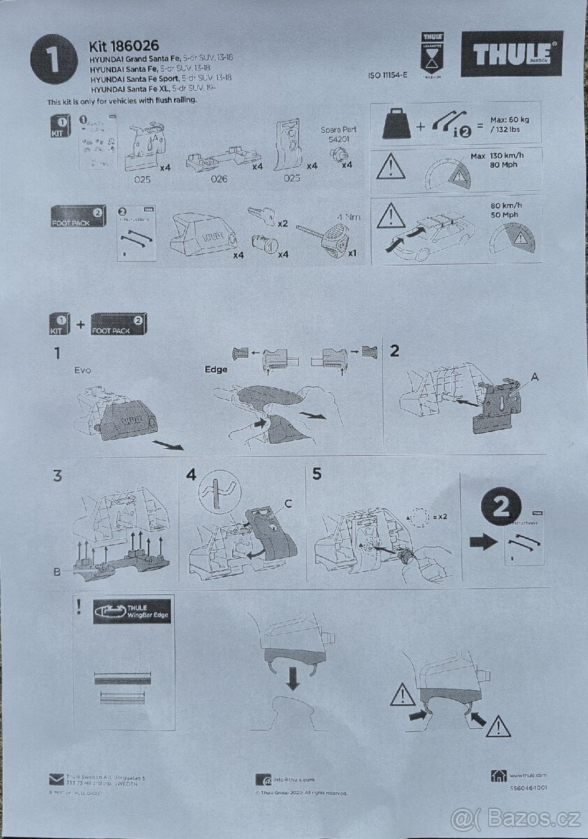 Kit Thule 6026 - HYUNDAI Santa Fe, 5-dr SUV, 13-18 - 3