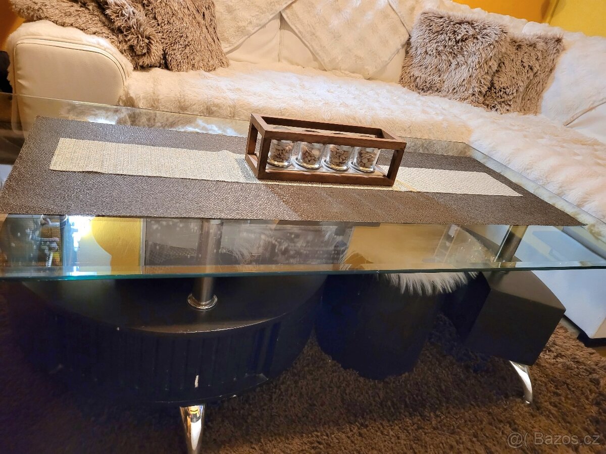 Konferenční stolek se skleněnou deskou - 3