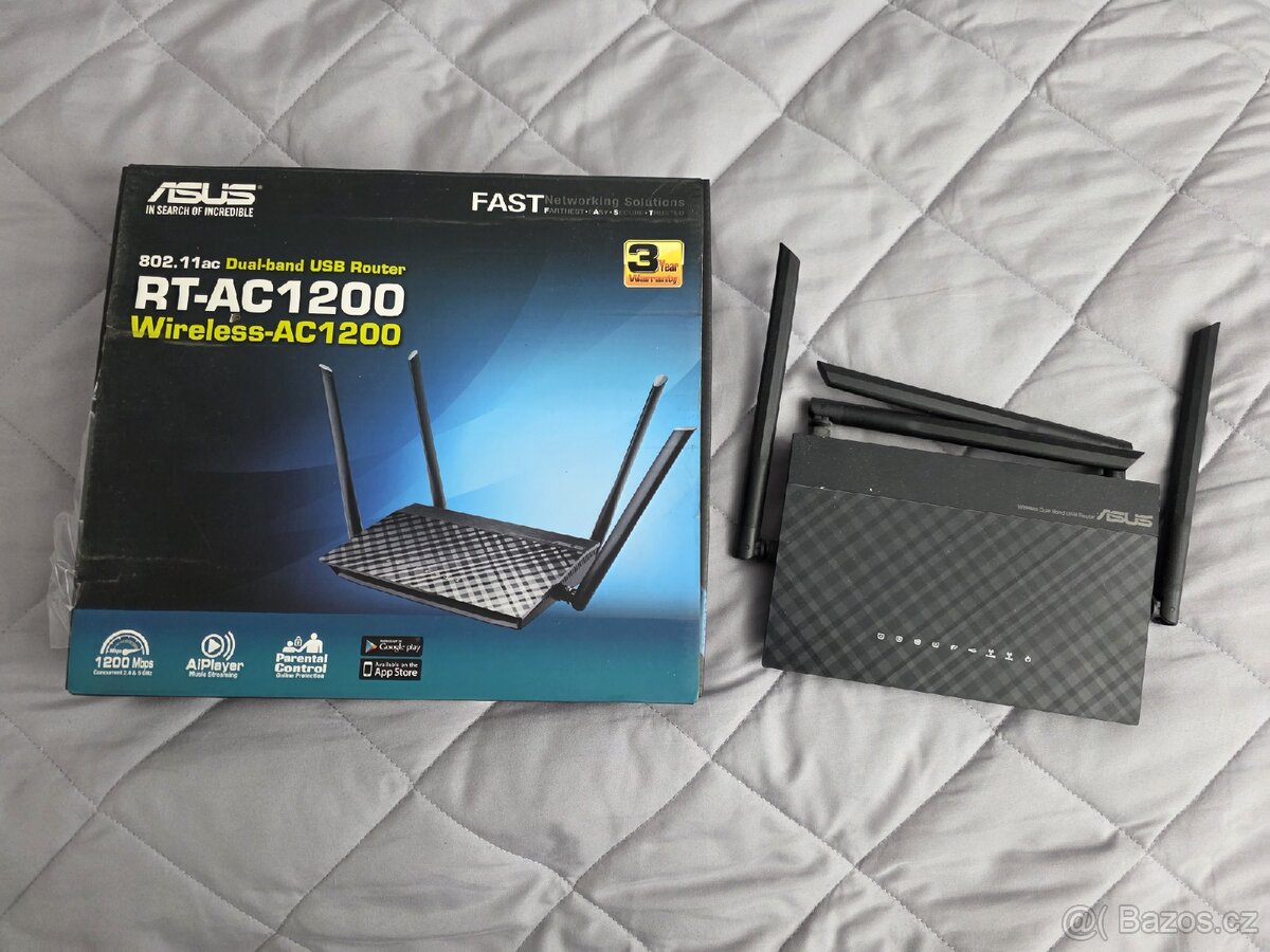 WiFi Routery ASUS RT-AC1200 (v2) - 3ks (jako nové) - 3