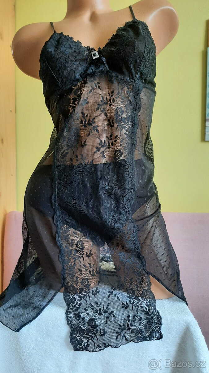 Nová černá krajková košilka BENOTTI 40/42 - 3