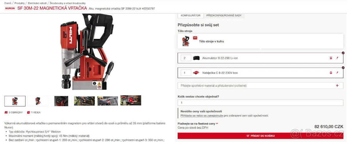 Hilti SF 30M-22 Magnetická vrtačka - 3