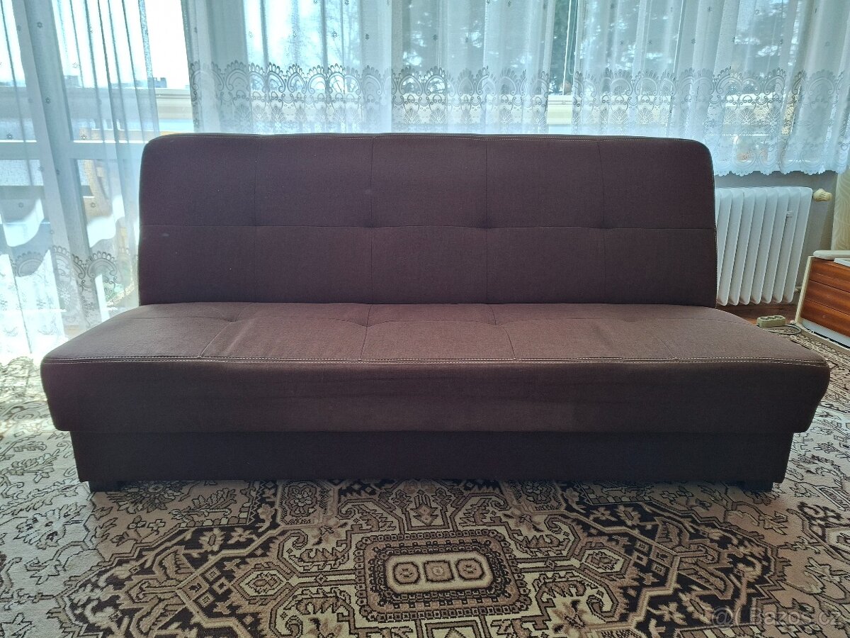 Tmavě hnědá sedací souprava a křesla - 3