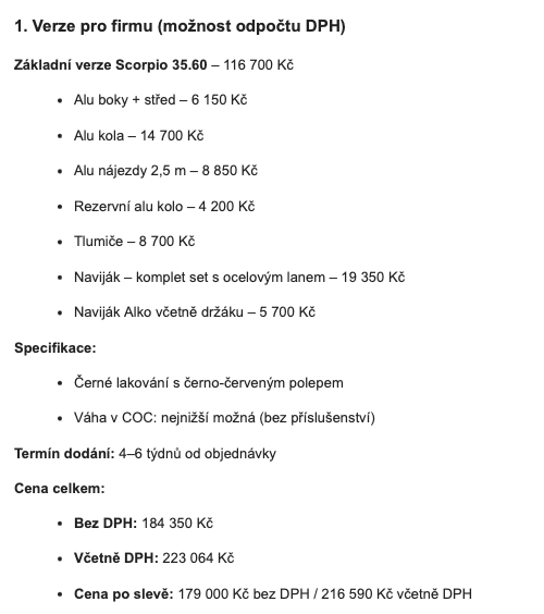 TA-NO SCORPIO, 3500KG, 35.60.PREMIUM, ZÁRUKA, CZ, DPH - 3