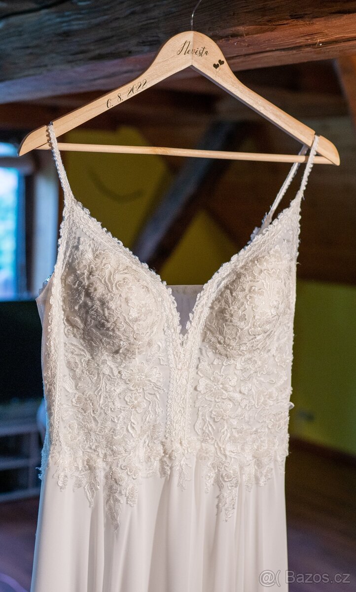 Prodám svatební šaty, vel. 38 - 3