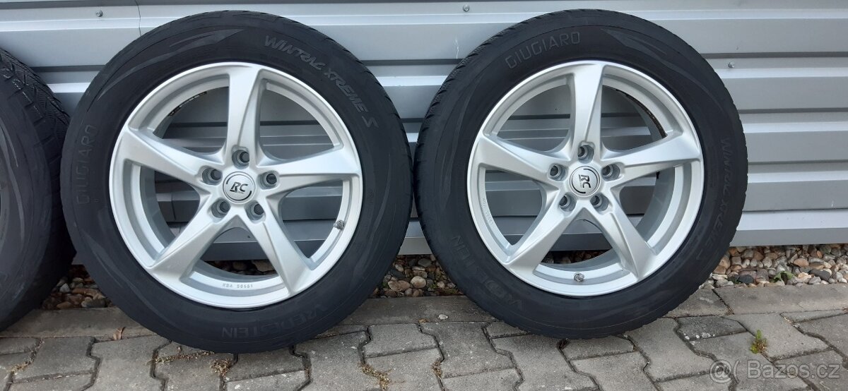 Alu sadu 5x112 r17 RC vw Tiguan zimní pneu - 3