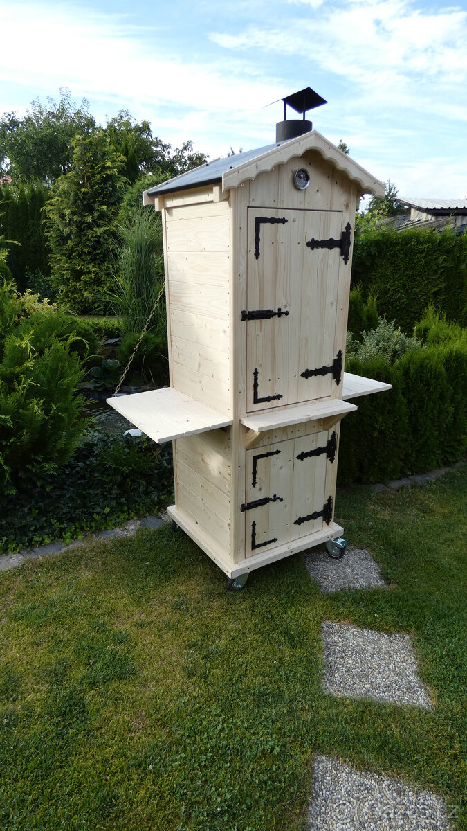 RETRO Elektrická dřevěná udírna s DYMBOXEM - 3