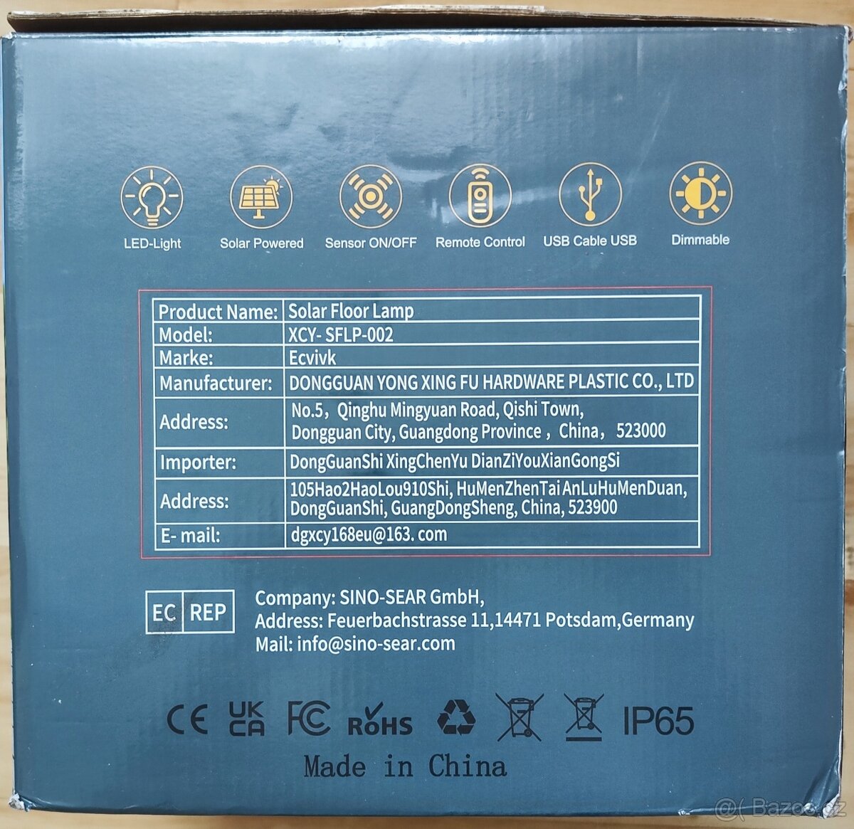 Solární lampa Ecvivk IP65 na terasu - 3