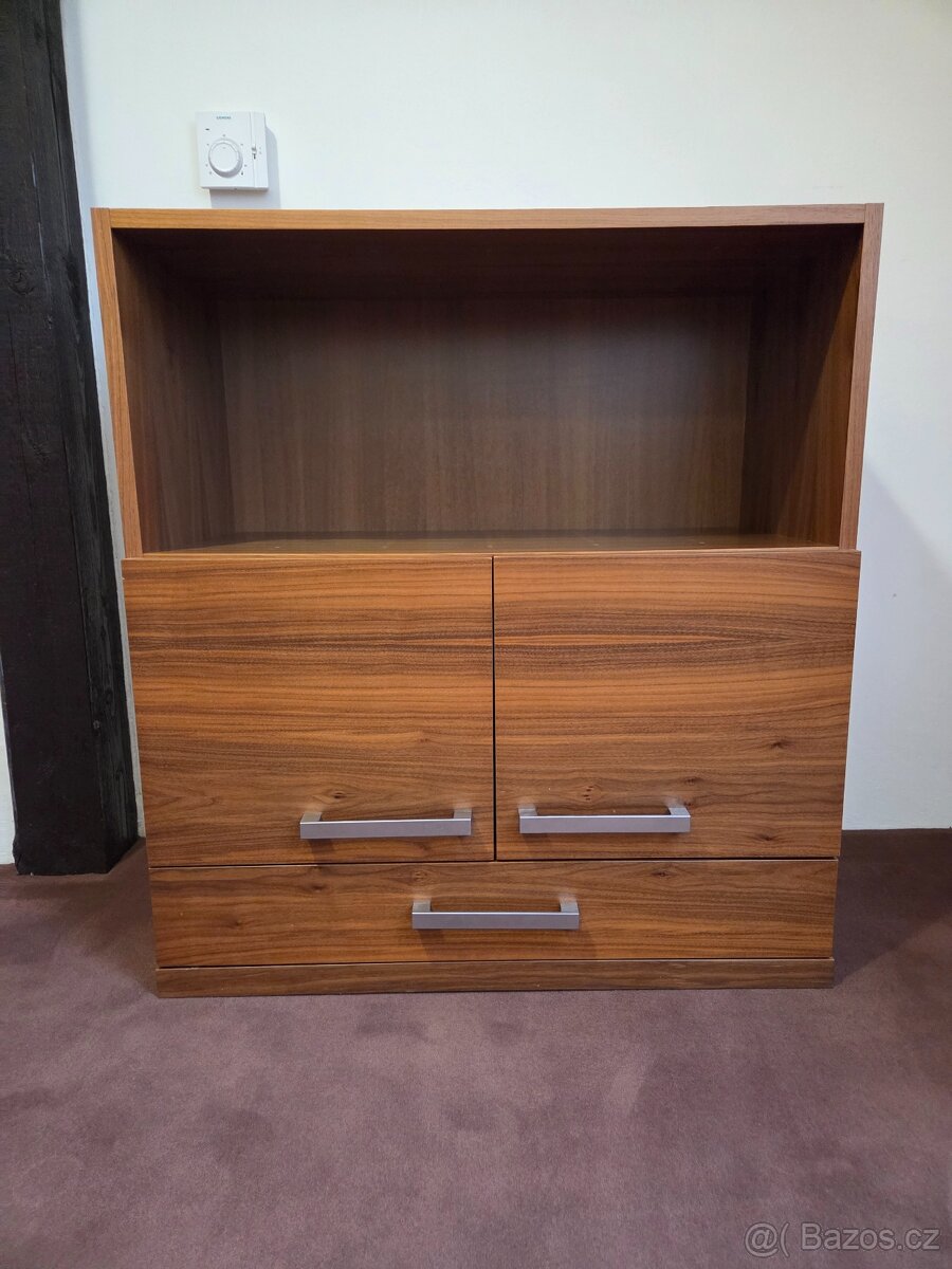 Skříň se šuplíky a poličkami DÝHA OŘECH - 3