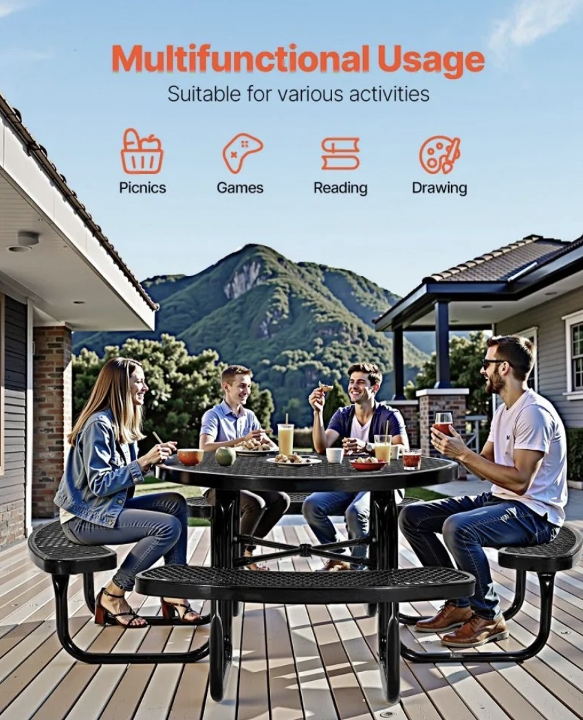 Odolný piknikový stůl, venkovní. - 3