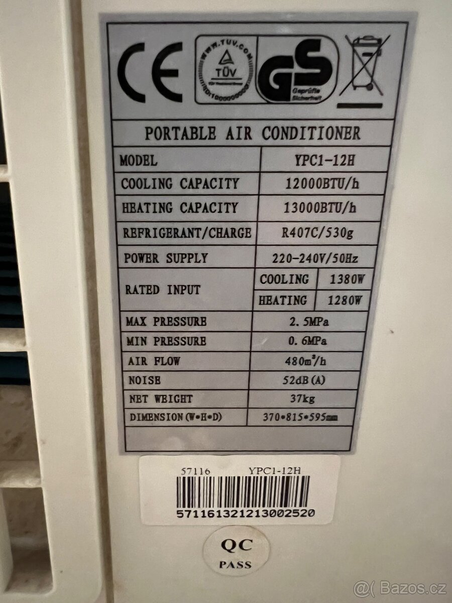 Klimatizace, topení, vysoušeč 12000btu - 3