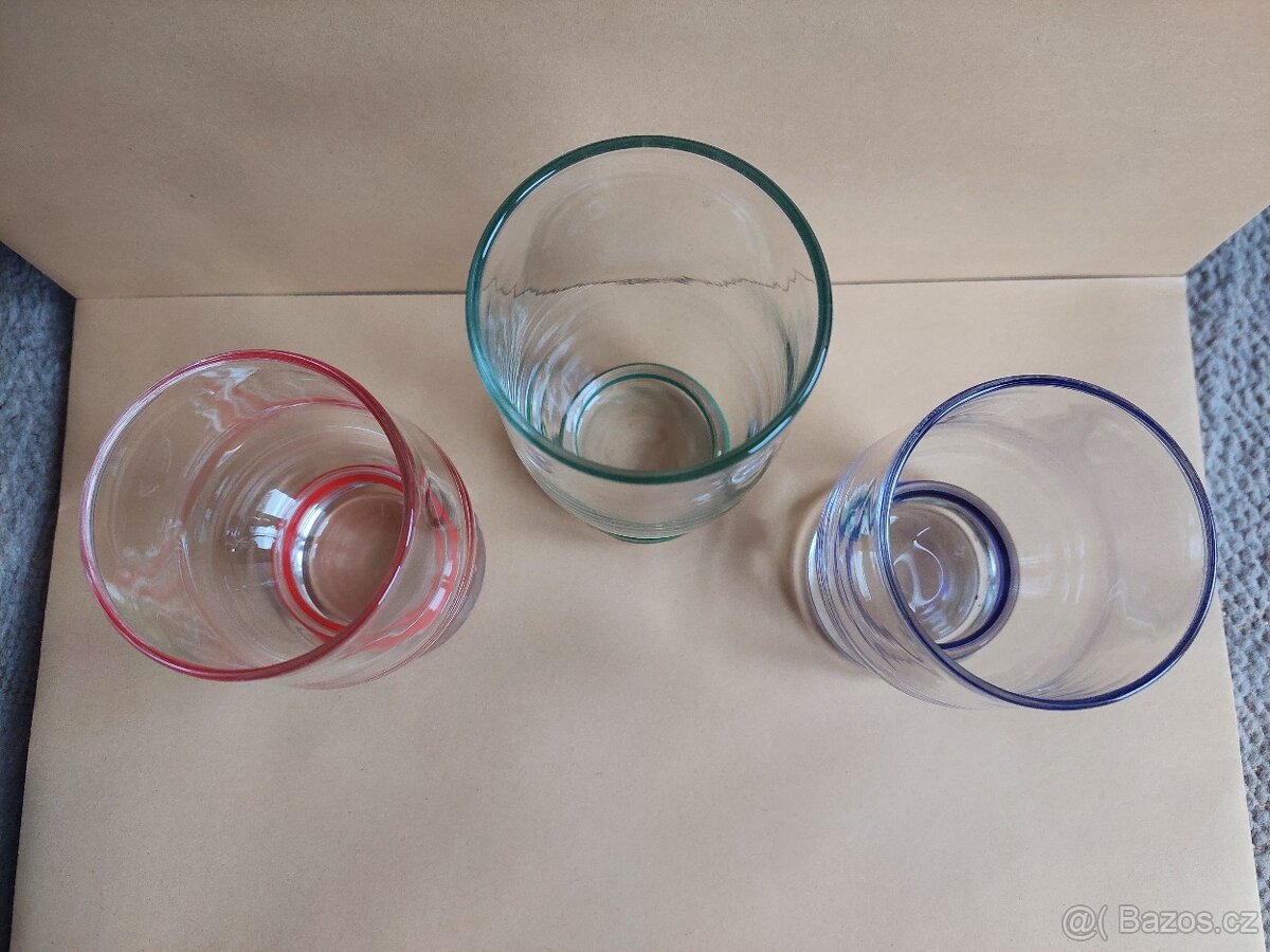 Sklenice s proužkem od hořčice sady - 3