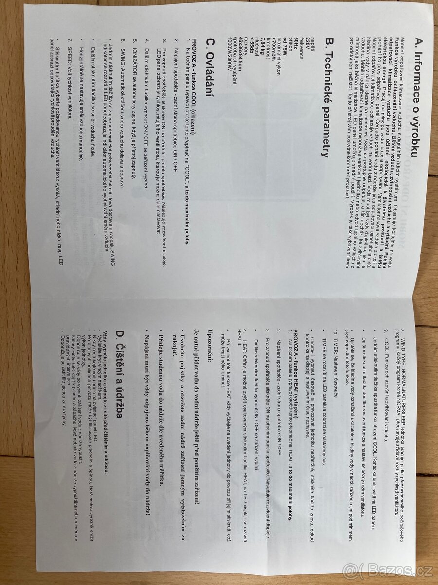 Mobilní odpařovací klimatizace - 3