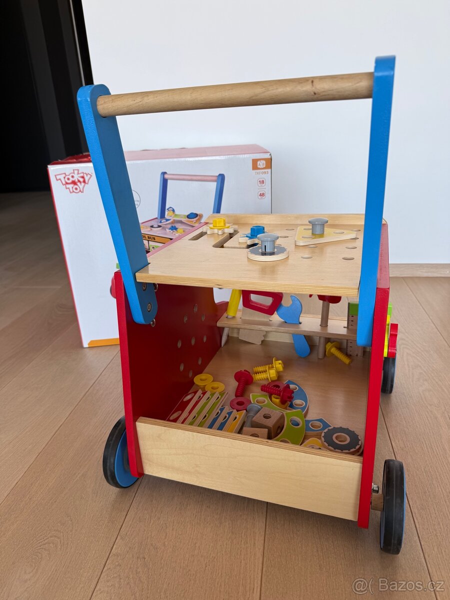 Tooky Toy - Tool Bus Chodítko a pracovní stůl - 3