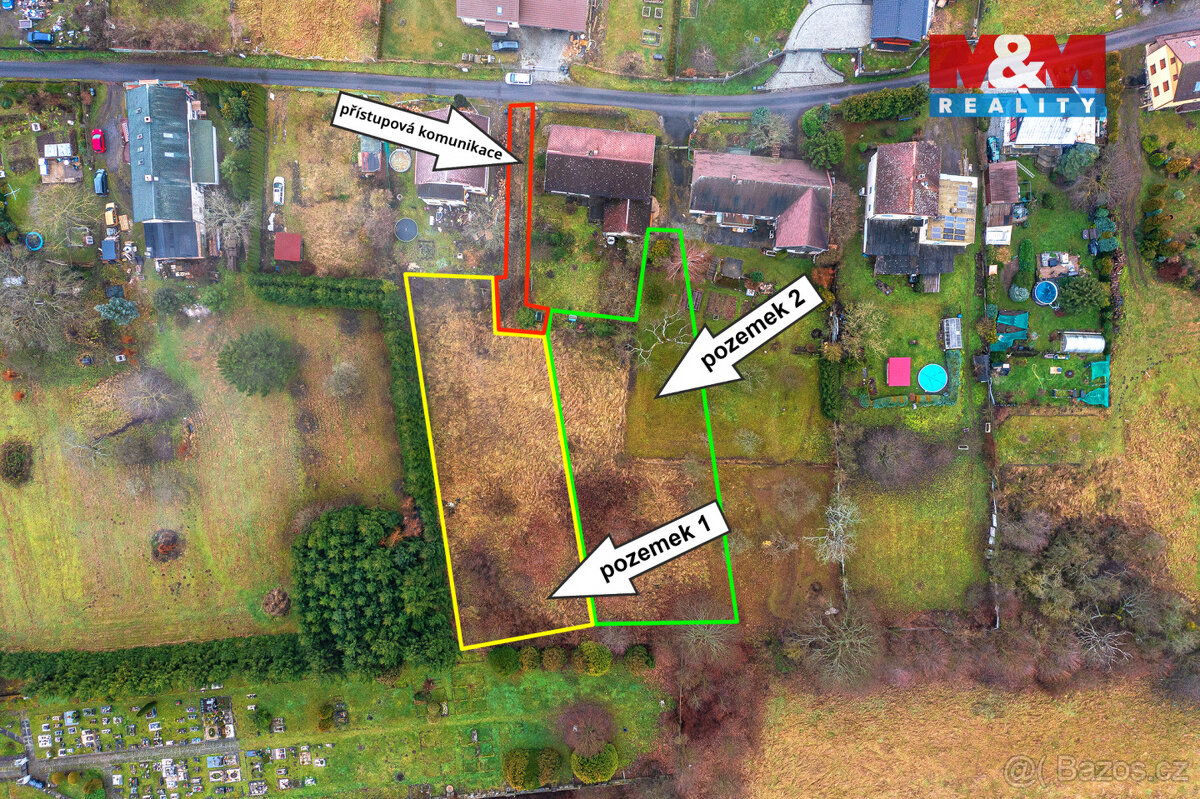 Prodej pozemku k bydlení, 1 300 m², Huntířov, okr. Děčín - 3