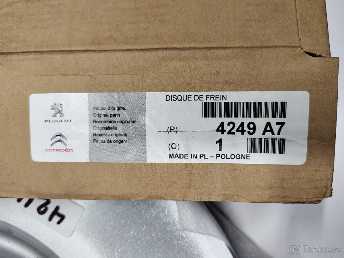 Brzdové kotouče přední Peugeot 407 4249A7 - 3