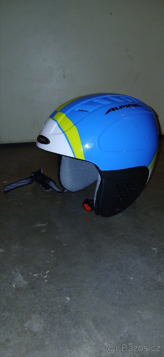 Dětská přilba na lyžování obvod 48-52cm zeleno modrá - 3