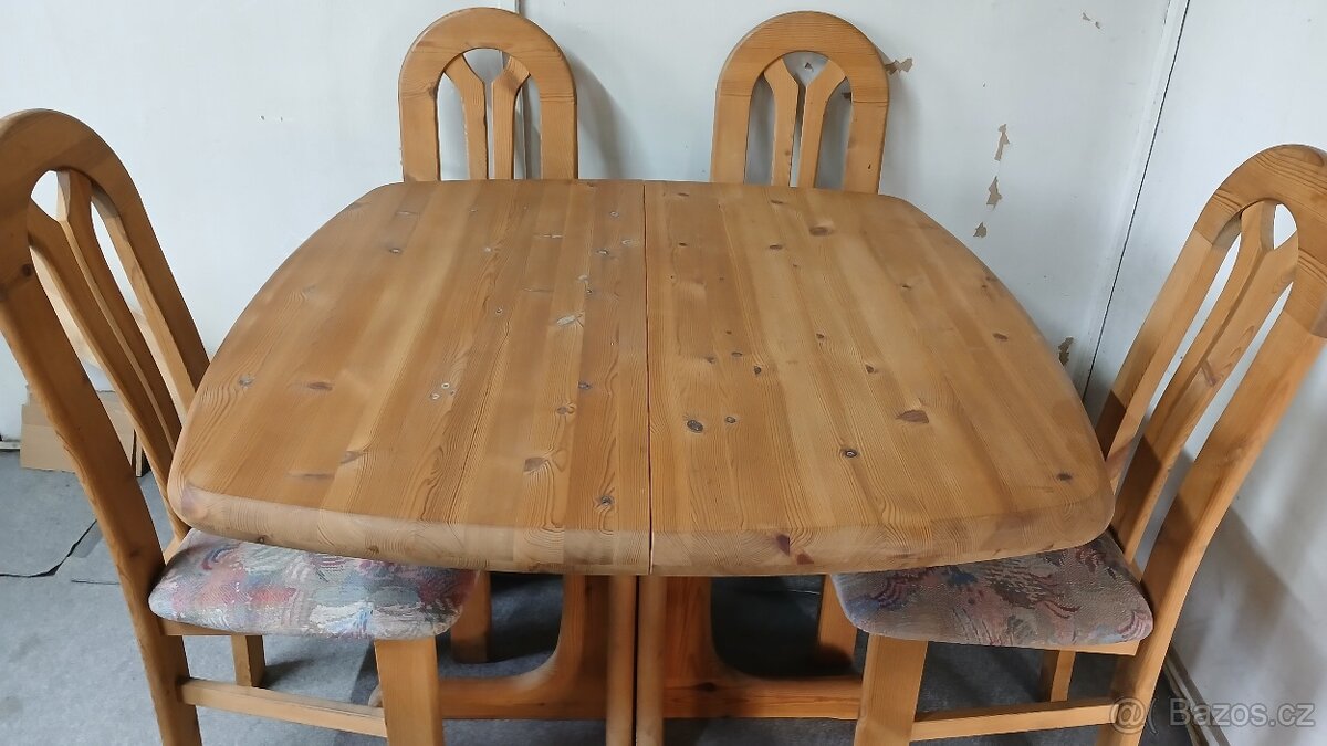Celomasivní rozkládací jídelní stůl - 3