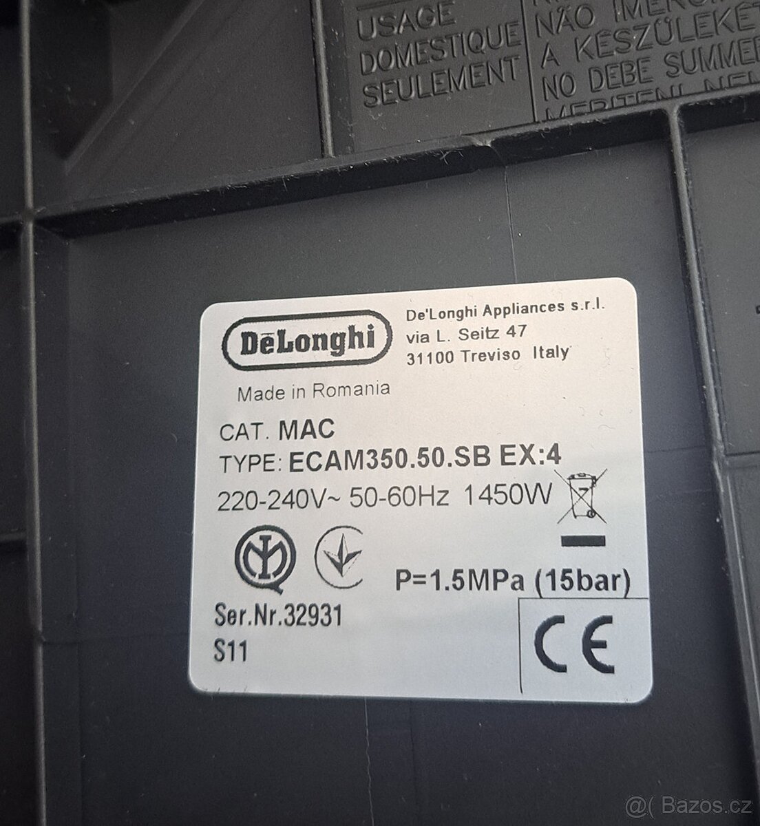 Nepoužitý DeLonghi Dinamica ECAM 350.50.SB (kávovar) - 3