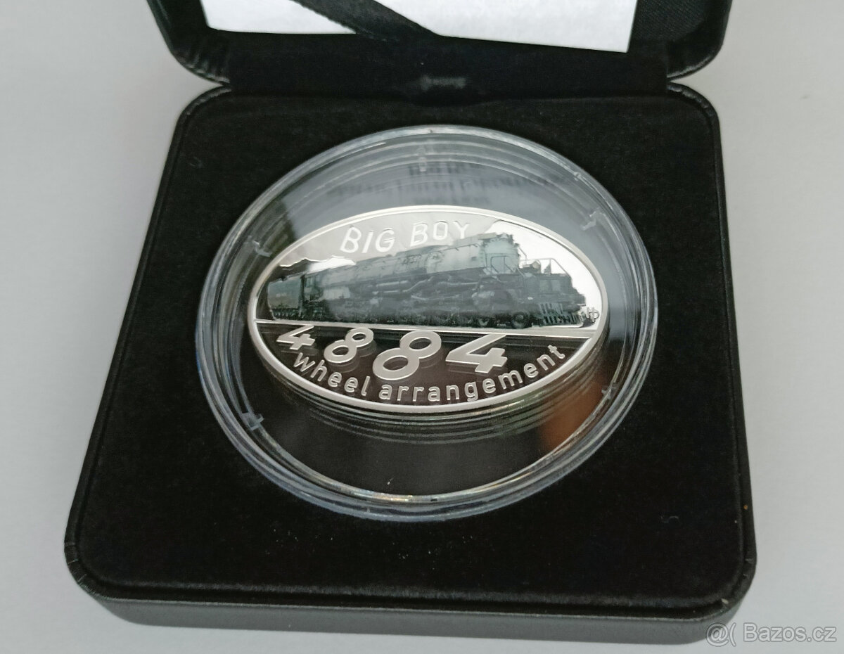 Stříbrná mince Slavné parní lokomotivy - Big Boy - 3