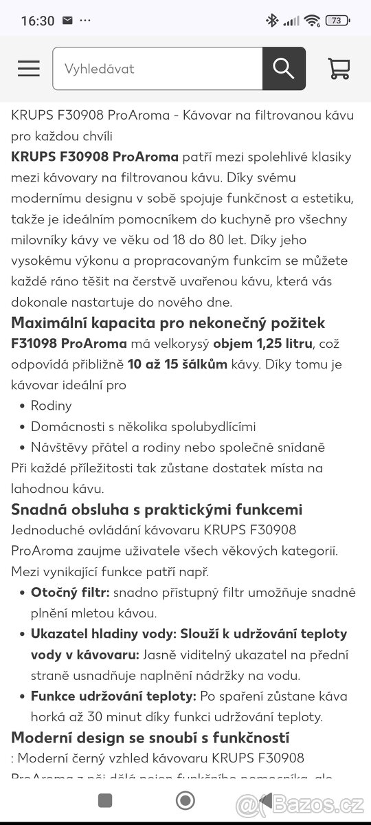 Kávovar KRUPS Pro Aroma - 3