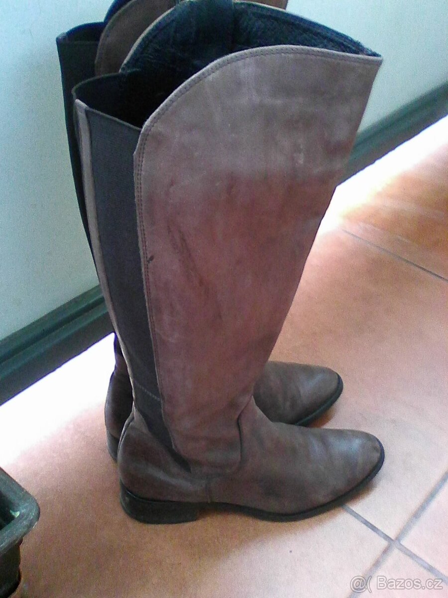 Dámské kožené kozačky vel. 38 - 3