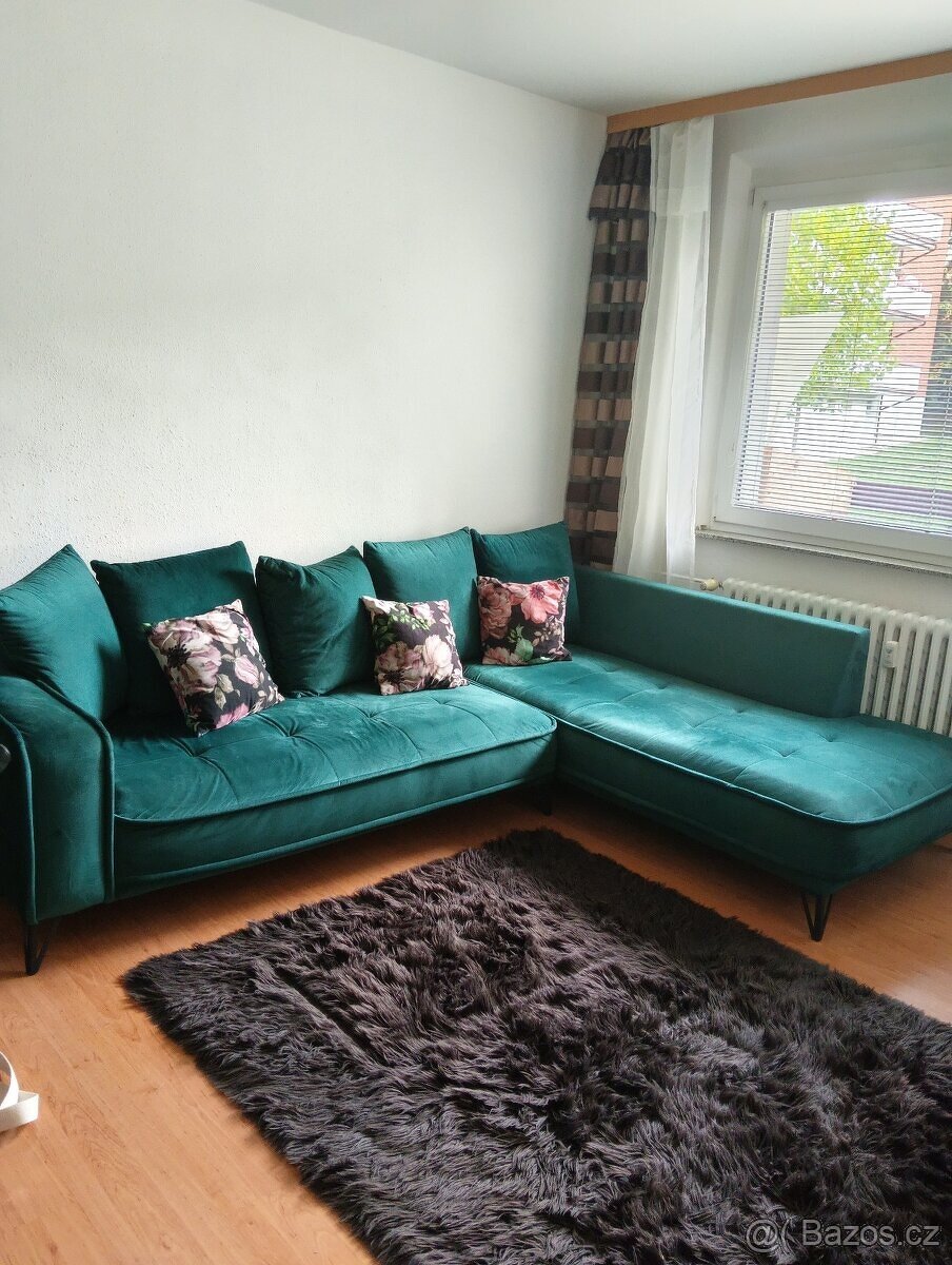 Sedací rohová souprava Tesoro zelená smaragdová - 3