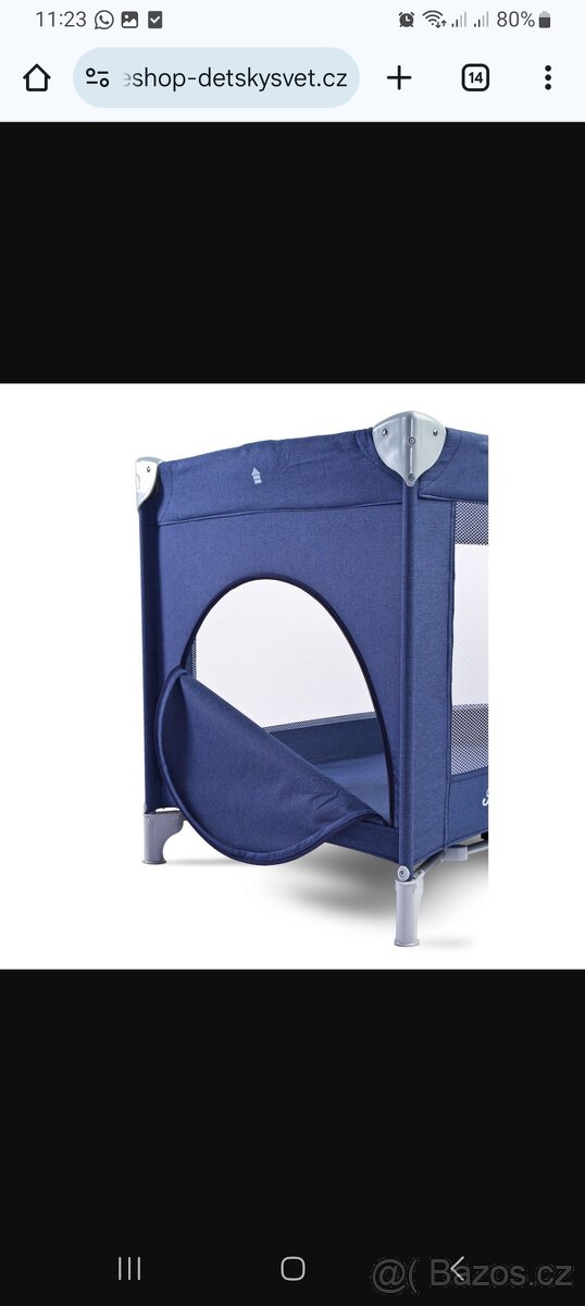 Dětská cestovní postýlka CARETERO Basic Plus 2017 graphite - 3