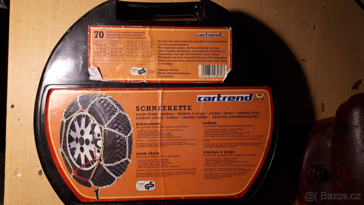 Sněhové řetězy od 13" do 16", startovací kabely zimní výbava - 3