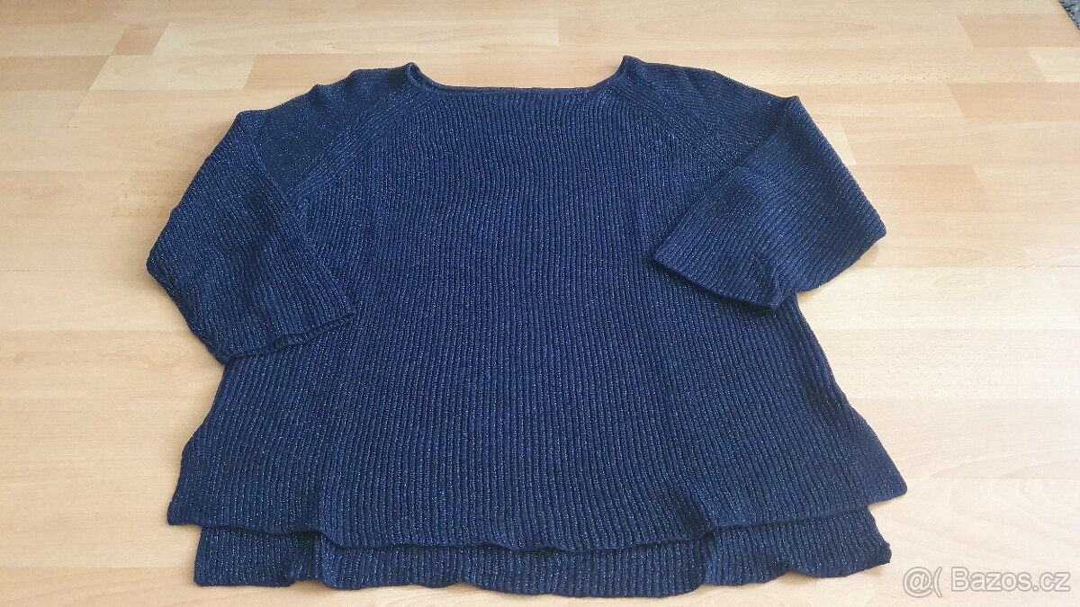 Modrý svetr s metalickou nití Reserved - 3