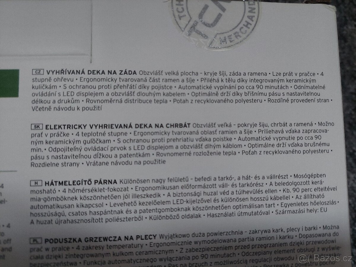 NOVÁ vyhřívaná deka na záda - 3