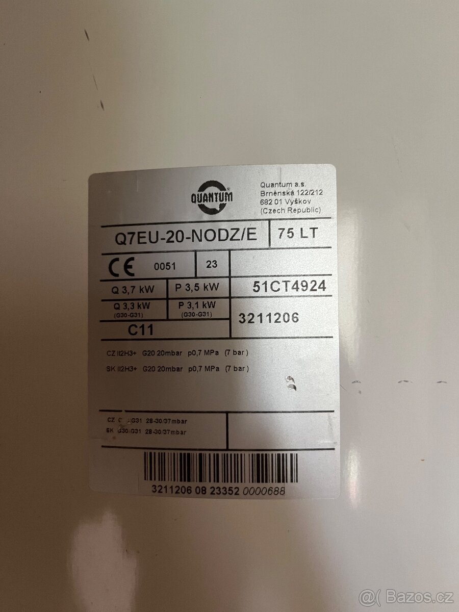 Plynový bojler Quantum, model Q7EU-20-NODZ/E - 3