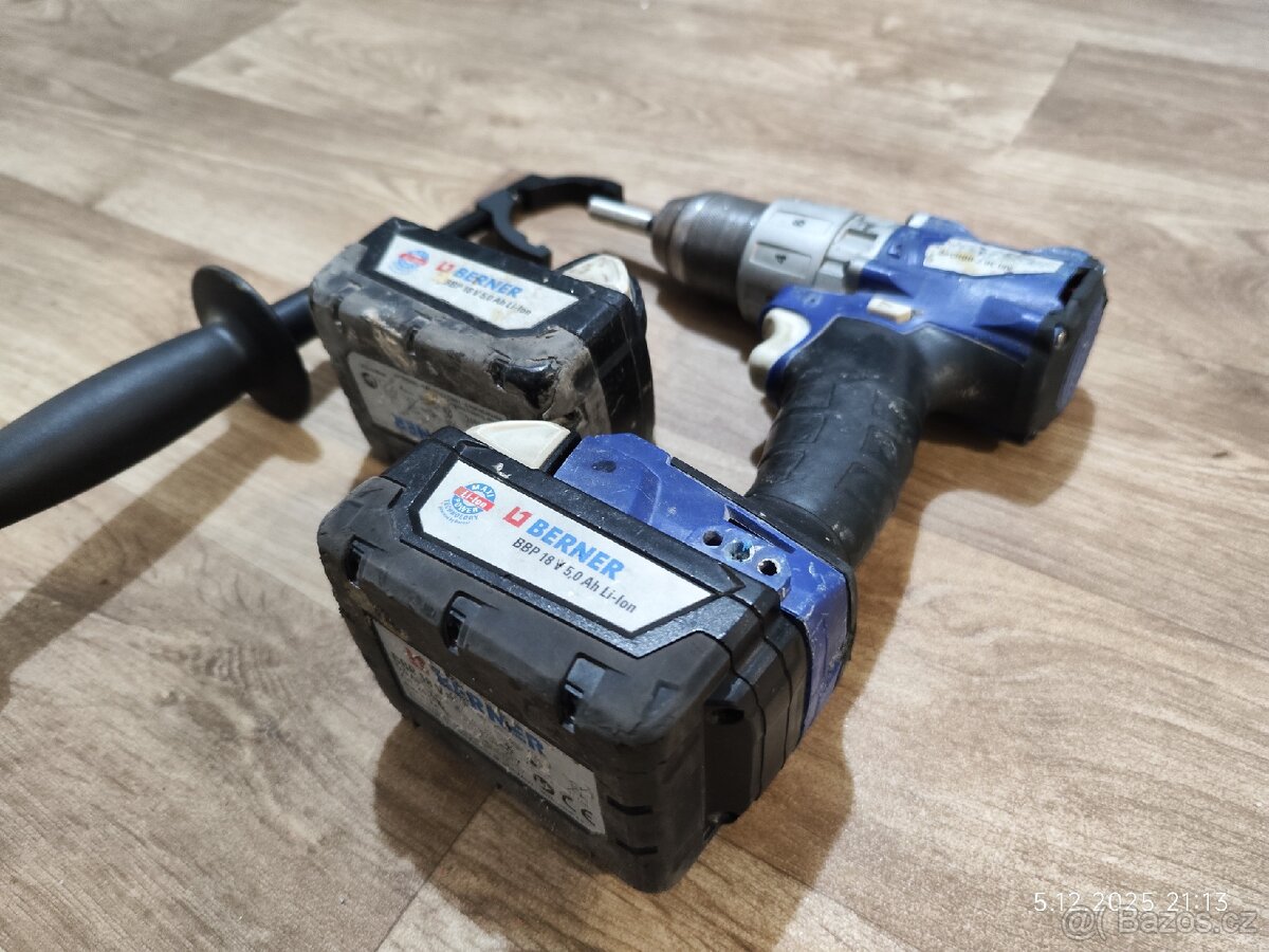 Berner BACHDD 2 BL 18v + 2x 5Ah baterie - 3