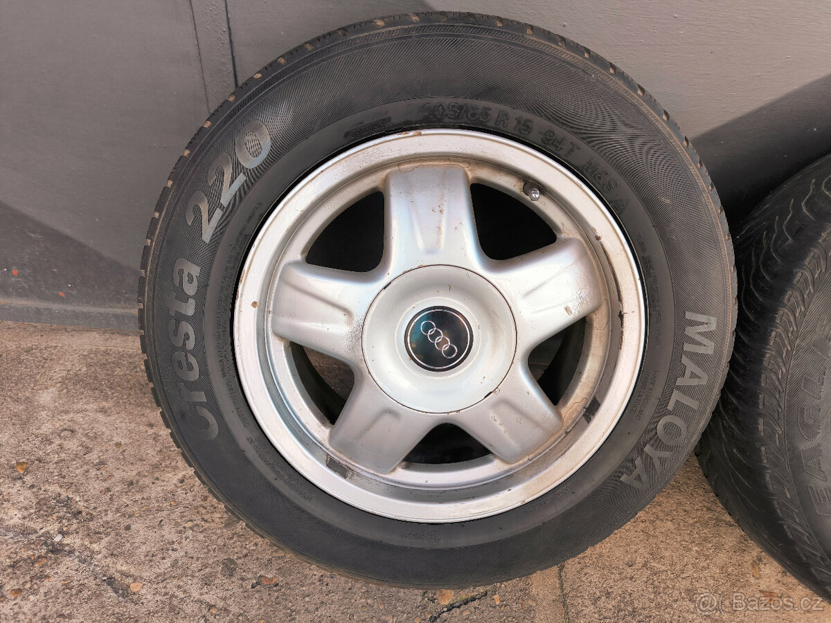 Alu Kola Originál R15 4x108 Audi Cabrio,Coupe-TOP - 3